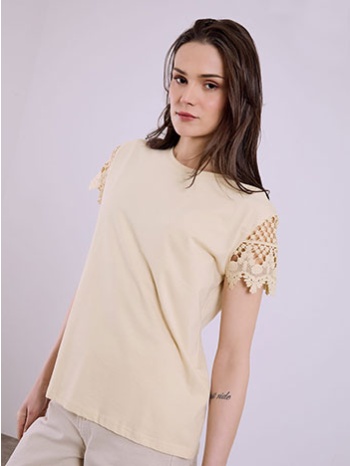 μπλούζα με μανίκι απο δαντέλα sq7616.4930+2