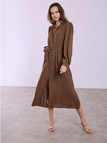 φόρεμα σεμιζιέ ριγέ sq7948.8295+2