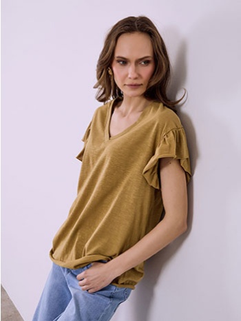 μπλούζα με βολάν μανίκι sq9489.4686+2