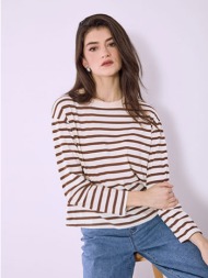 μπλούζα ριγέ με βαμβάκι sq8011.4709+1