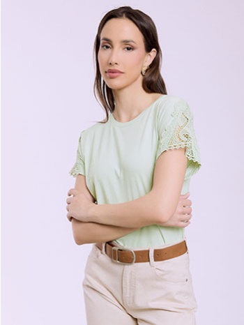 μπλούζα με κροσέ λεπτομέρεια sq7616.4992+5