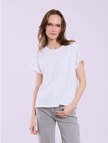 μπλούζα με strass στο μανίκι sq7616.4990+2