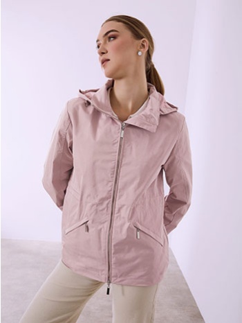 μπουφάν μονόχρωμο με κουκούλα sq7561.6016+3