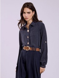 πουκάμισο ριγέ με λινό sq7633.3552+3