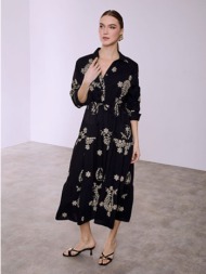 φόρεμα μάξι με μεταλλιζέ κεντήματα sq7948.8279+3