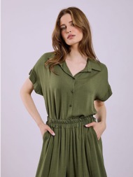 πουκάμισο μονόχρωμο από βισκόζη sq8011.3284+3