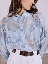 πουκάμισο ριγέ με λουλούδια sq7569.3643+1