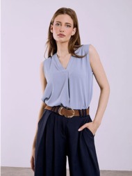 μπλούζα αμάνικη με πιέτα ...