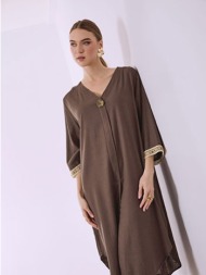 φόρεμα με καμπύλη στο τελείωμα sq7948.8032+3