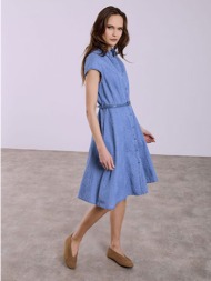 σεμιζιέ φόρεμα με ζώνη ...