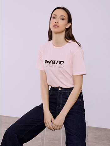 t-shirt love με strass sq7616.4955+4 σε προσφορά