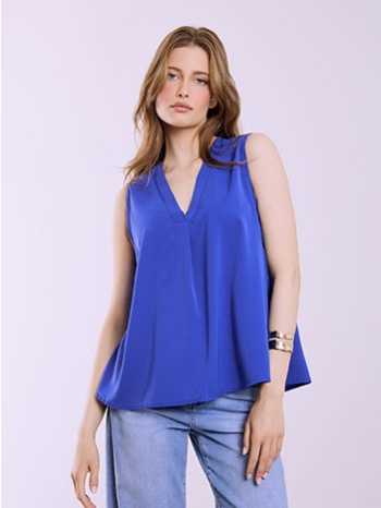 μπλούζα αμάνικη με πιέτα sq8011.4400+5