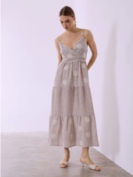 φόρεμα μάξι κρουαζέ με ...