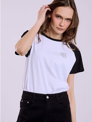 t-shirt με strass love sq7642.4055+1