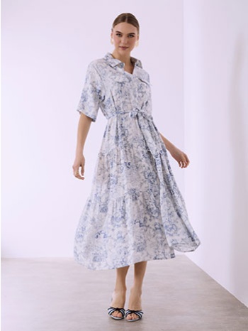 σεμιζιέ φόρεμα εμπριμέ με ζώνη sq7633.8210+3