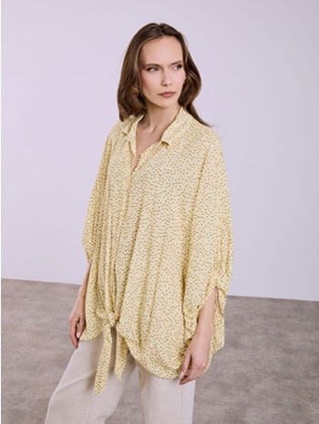 πουκαμίσα πουά oversized με δέσιμο sq7629.3091+3