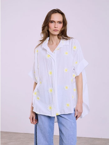 πουκαμίσα βαμβακερή με μαργαρίτες sq7830.3420+1