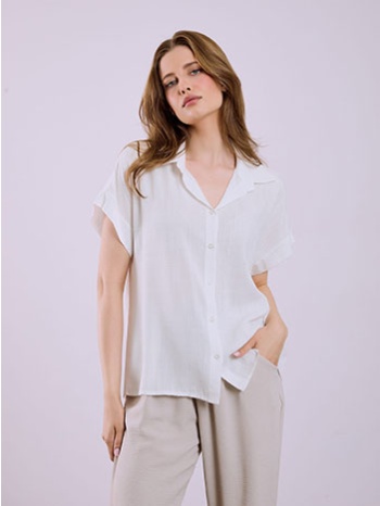 πουκάμισο μονόχρωμο από βισκόζη sq8011.3284+2