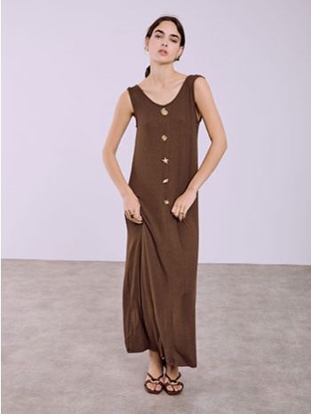 φόρεμα μάξι με διακοσμητικά στοιχεία sq9844.8605+2