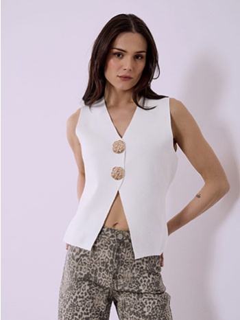 γιλέκο πλεκτό με μεταλλικά στοιχεία sq1738.5109+1