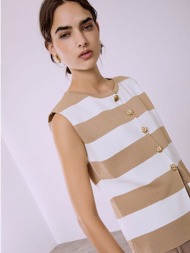 γιλέκο ριγέ με ανάγλυφα ...