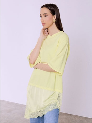 μπλούζα σε συνδυασμό υφασμάτων sq7629.4063+2