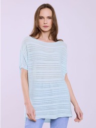 μπλούζα με διάτρητες ρίγες sq7880.4711+2