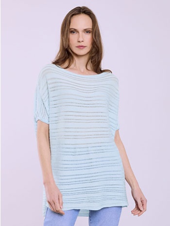 μπλούζα με διάτρητες ρίγες sq7880.4711+2