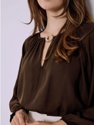 μπλούζα με μεταλλικό διακοσμητικό sq7732.4764+3