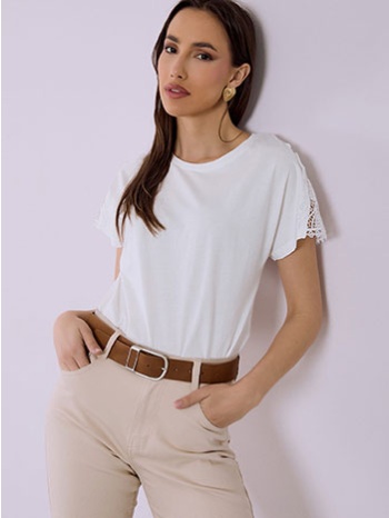 μπλούζα με κροσέ λεπτομέρεια sq7616.4992+1