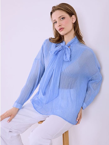 μπλούζα μονόχρωμη με δέσιμο sq8011.4531+3