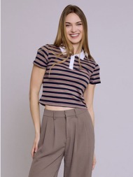 μπλούζα ριγέ με γιακά sq7642.4103+5