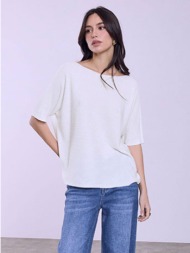 μπλούζα με λαιμόκοψη χαμόγελο sq7587.4658+3