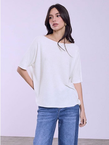 μπλούζα με λαιμόκοψη χαμόγελο sq7587.4658+3