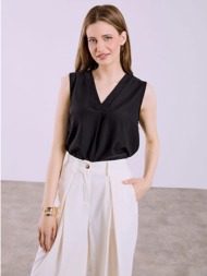 μπλούζα αμάνικη με πιέτα ...