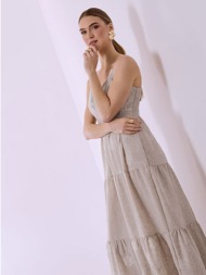 φόρεμα μάξι κρουαζέ με ...