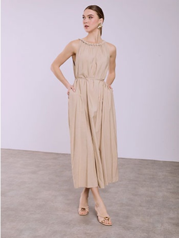 φόρεμα μάξι με λινό sq7633.8299+4