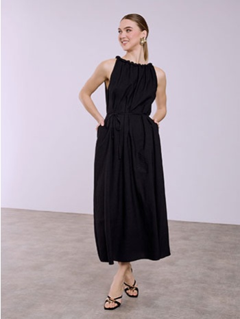 φόρεμα μάξι με λινό sq7633.8299+1