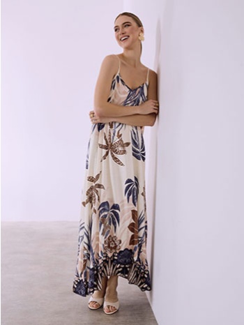 φόρεμα με τροπικό μοτίβο sq7633.8467+1