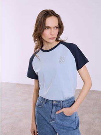 t-shirt με strass love sq7642.4055+5