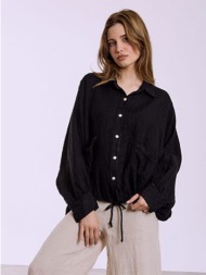 τζάκετ λινό ασύμμετρο sq7945.6156+3