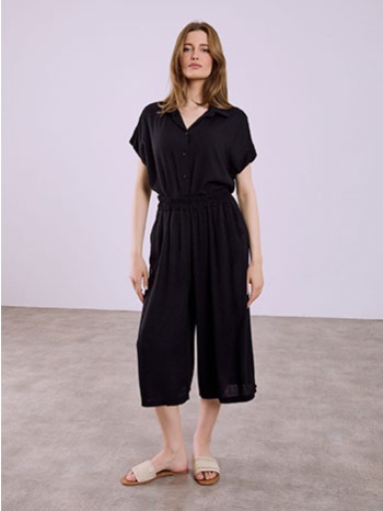 ζιπ κιλότ μονόχρωμη από βισκόζη sq8011.1060+1