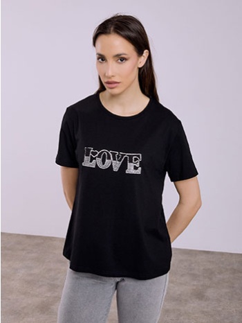 t-shirt love με strass sq7616.4955+1 σε προσφορά