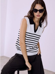 μπλούζα πλεκτή αμάνικη ...