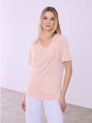 μπλούζα με λοξή ντραπέ λαιμόκοψη sq7834.4658+4