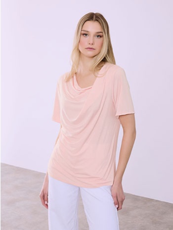 μπλούζα με λοξή ντραπέ λαιμόκοψη sq7834.4658+4