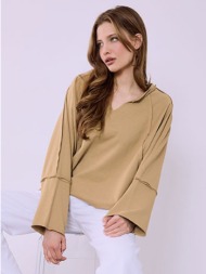 μπλούζα με διακοσμητικές ραφές sq7834.4922+5