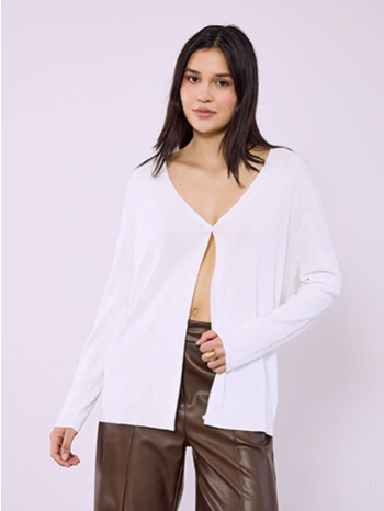 ζακέτα μονόχρωμη με κουμπί sq7616.5333+9