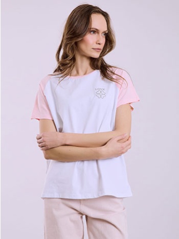t-shirt με strass love sq7642.4055+3