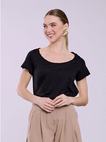 t-shirt με καμπύλη στο τελείωμα sq9489.4163+5